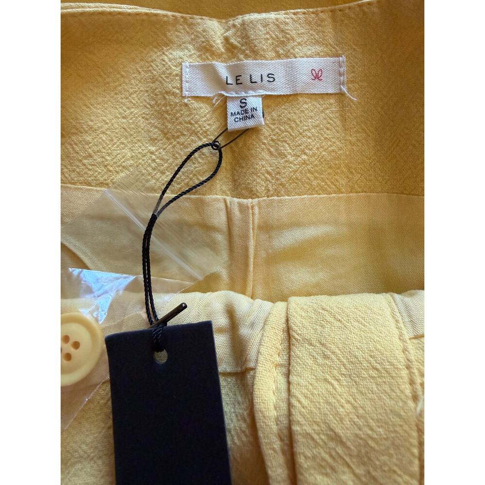 NWT Le Lis Butter Yellow Two-Piece, Top M, Skirt, Small - Picture 6 of 12
